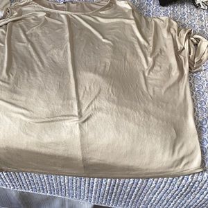 Gold Blouse with cut out sleeves